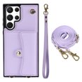 thumbnail image 1 of Crossbody PU Leather Phone Case For Samsung Galaxy S23 S22 Plus Note 20 Ultra Wallet Card Slots Magnetic Lanyard Cover, 1 of 5