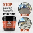 thumbnail image 2 of Liquid Rubber Textured Polyurethane Deck Coating - Solar Protection Deck Sealant, Non-Toxic Multi-Surface Waterproofing Membrane, Saddle Brown, 1 Gallon, 2 of 5