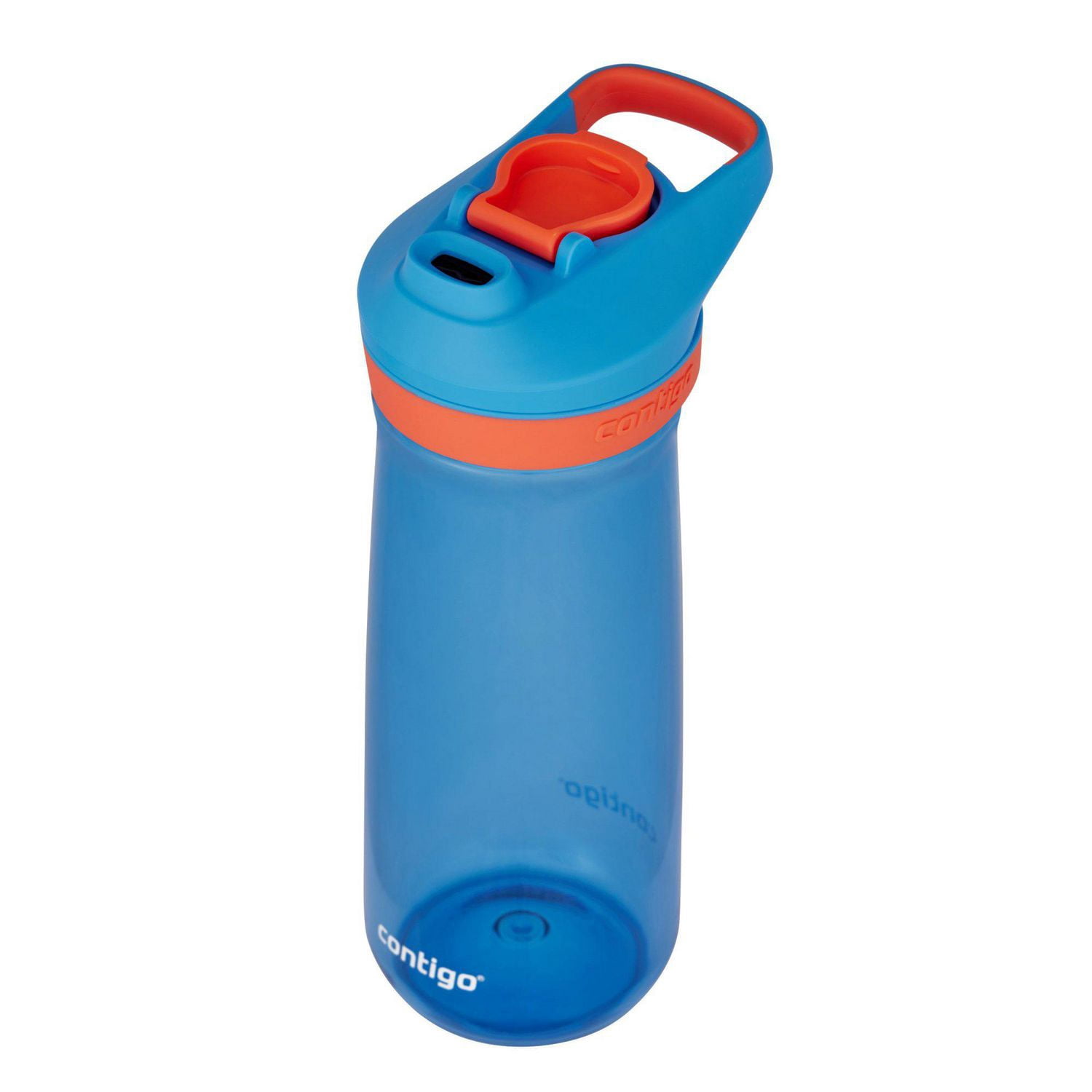 Contigo Kids Casey Water Bottle with Autoseal Lid, Blue Poppy with Coral, BPA-Free