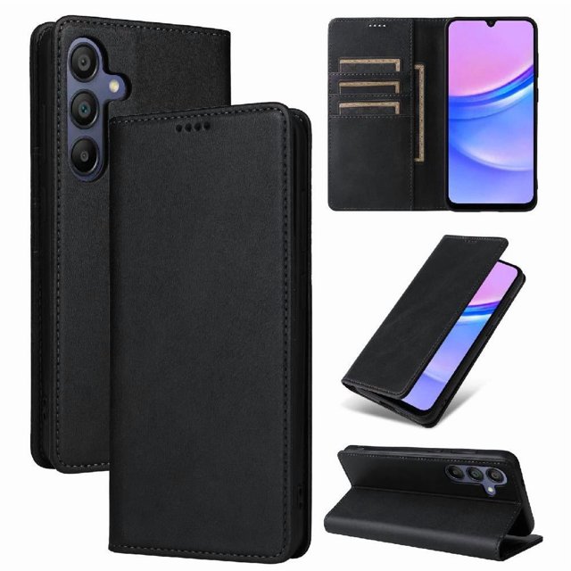 Wallet Case for Samsung Galaxy A16 5G with Card Slots & Stand - Protective Flip Cover Black