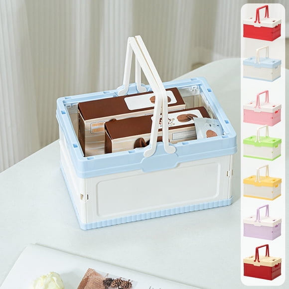 Bowayaoa Collapsible Storage Box, Portable Folding Organizer Bin for Car Trunk, Camping, Picnic, Home Closet and Toy Storage, Plastic Container for Household Small Items