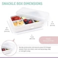 thumbnail image 3 of Melii Snackle Box Mini, 6-Compartment Snack Container - 24 oz total capacity - Cream, 3 of 6