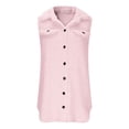 thumbnail image 4 of Tranfacy Gilet en Molleton pour Femmes, Manteaux d'Hiver pour Femmes, Veste Décontractée à Col Rabattu et Boutons, Couleur Unie, 4 of 7