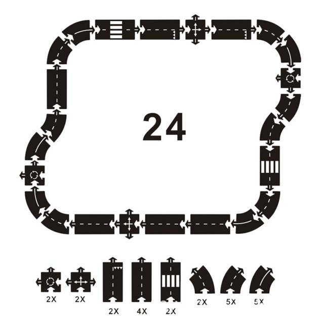 facefd Kids DIY Splicing Track Highway Stitching Prop Traffic Roadway Accessories Kids Gift No.3