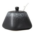 thumbnail image 1 of Sugar Bowl with Lid and Spoon, 430ml Ceramic Sugar Bowl, Japanese Salt Jar Container, 1 of 6