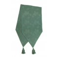 thumbnail image 1 of Chemin de Table Côtelé 13 x 54 Po avec Pompons, Vert Chasseur, 1 of 1