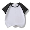 thumbnail image 2 of MIASHUI T-Shirts Garçons Filles Manches Courtes Basiques Superposés, Noir, 4-5 Ans, 2 of 4