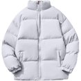 thumbnail image 1 of LinYooLi Women's Lightweight Puffer Jacket Long Sleeve Stand Collar Full-Zip Down Jacket for Winter, 1 of 3