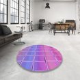 thumbnail image 4 of Ahgly Company Tapis d'Intérieur Lavable en Machine Carré Transitionnel Heliotrope Violet, 5 Pieds Carré, 4 of 7