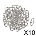 thumbnail image 1 of DYNWAVECA 10x100pcs Stainless Steel Bent Head Oval Split Fishing Tackle Connector L, 1 of 10