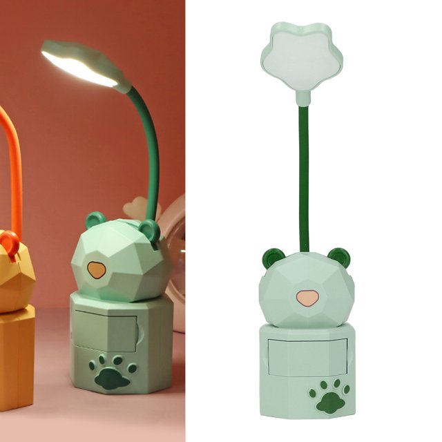 Desk LED Cartoon Desk Lamp Eye Reading Night Light USB Charging Table Lamp for Bedroom Dormitory