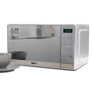 Total Chef Four micro-ondes de comptoir, 700W, 0.7 Cu Ft, Commandes tactiles numériques, Acier inoxydable