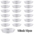 thumbnail image 1 of 10pcs Garden Plant Saucer Drip Tray Round Pot Base Clear Snack Container PET, 1 of 6