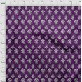 thumbnail image 3 of oneOone Cotton Silk Fabric Leaves & Floral Block Decor Fabric Printed BTY 42 Inch Wide, 3 of 4