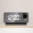 thumbnail image 2 of Projection Réveil Réveil Numérique Réutilisable avec Grand Affichage de 7,3 "USB A Mené l'Horloge Numérique avec Projecteur Rotatif 180 ° Projection de Réveil Portable pour la Chambre à Coucher, 2 of 10