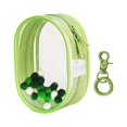 thumbnail image 1 of MERIGLARE Clear Figure Display Bag with Keychain Mini Doll Storage Bag for Mini Figure Green Round, 1 of 7