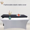 thumbnail image 3 of Table Cover Solid Color Stretchable Polyester Banquet Events Desk Cloth for Wedding, 3 of 7
