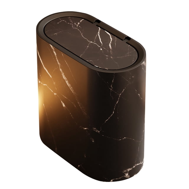 JJKBVCLO Double Plastic Trash Can With Top Lid Narrow Space Design For Kitchen Living Room Bathroom