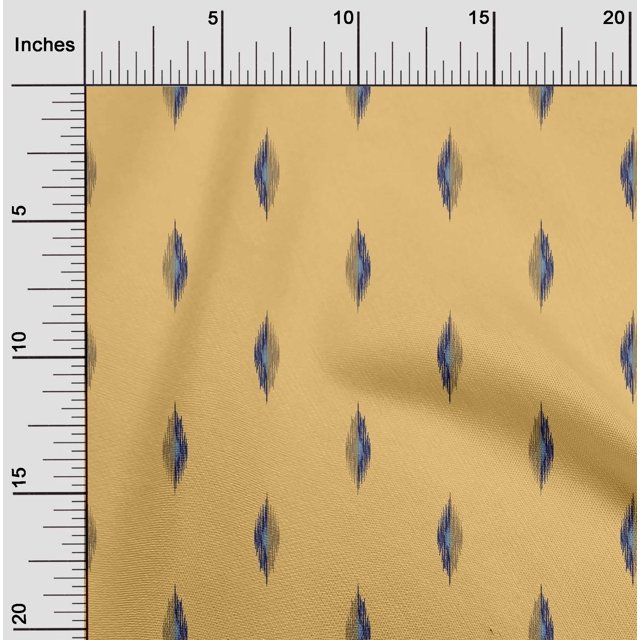 oneOone Tissu Polyester Lycra Tissu Imprimé Ikat Abstrait 1 Yard 56 Pouces de Large