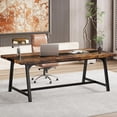 thumbnail image 3 of 70.86 Inch Computer Table, Large Executive Office Desk, Modern Study Desk with Metal Frame, 3 of 5