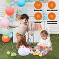 thumbnail image 4 of Fesfesfes Easter Egg Matching Learning Toy Pieces Hen Storage Box on Wheels Multiple Shapes Colors Fine Motor Skills Sensory Activity Plaything, 4 of 5
