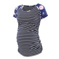 thumbnail image 1 of Jchiup Women's Short Sleeve Ruched Maternity Shirts Floral T Shirt Top, 1 of 4