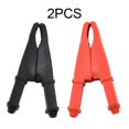 thumbnail image 3 of 2 Pack 50A Clip Crocodile Isolé Rouge Noir 75mm pour Test de Batterie de Voiture, 3 of 11