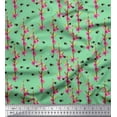 thumbnail image 1 of Soimoi Poly Georgette Fabric Leaves,Floral & Honey Bee Insects Decor Fabric Printed Yard 42 Inch Wide, 1 of 3