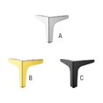 thumbnail image 3 of 4 Pieces Furniture Feet Sofa Foot Components Supporting Fittings Modified Component Cabinet Desk Support Legs Replacement Silver 15cm, 3 of 6
