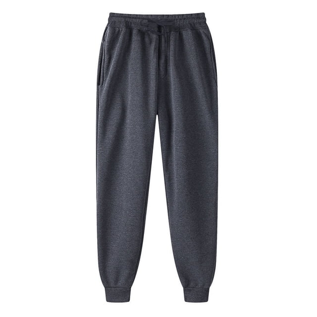 Men's Solid Color Hip Hop Pants - Track Cuff, Lace - up, Pocket, Polyester, for Spring & Autumn
