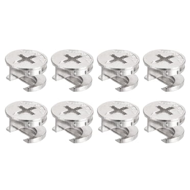 Uxcell Écrou de Verrouillage de Came pour Meubles 14,6x9,5 mm Connecteur d'Articulation Écrous de Verrouillage 24 Pcs