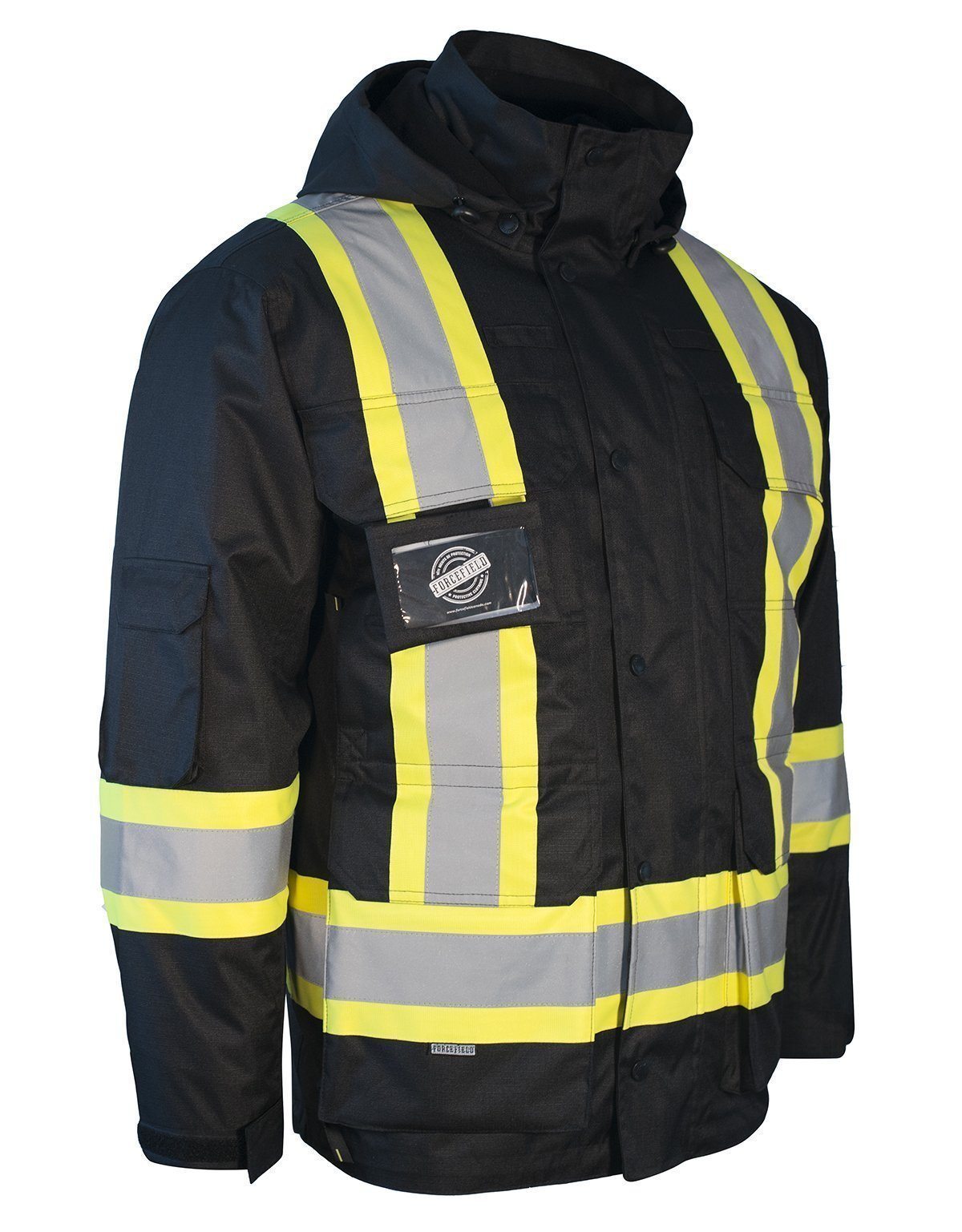 Forcefield 6-in-1 Hi Vis Winter Safety Parka with Removable Bomber Jacket