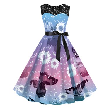 TJAZFJPA Robes Chinoises pour Femmes Robe Vintage Rockabilly des Années 1950 Robe de Bal en Dentelle Robe de Fête Robe Africaine pour Femmes Robe à Volants