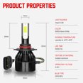 thumbnail image 2 of For Toyota Corolla 2009 2010 2011 2012 2013 2× 9005 LED Headlight High beam bulbs kit, 2 of 9