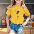 thumbnail image 2 of Haut Fille Chemise Banane Filles Mode Enfants Décontracté Imprimé Col Rond Ample Manches Courtes T-Shirt Haut, 2 of 4