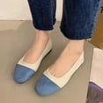 thumbnail image 4 of Casual Shoes For Women, Color-Block Canvas Slip-On Flats with Round Toe and Soft Sole for Spring and Summer, Large Sizes Available, 4 of 9