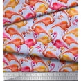 thumbnail image 3 of Soimoi Viscose Chiffon Fabric Flamingo Bird Print Sewing Fabric Yard 42 Inch Wide, 3 of 3