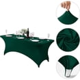 thumbnail image 2 of Stretchable Polyester Rectangle Table Cover for Outdoor Events – Elastic Fitted Design for Parties Weddings Banquets and Gatherings – Table Protector, 2 of 7