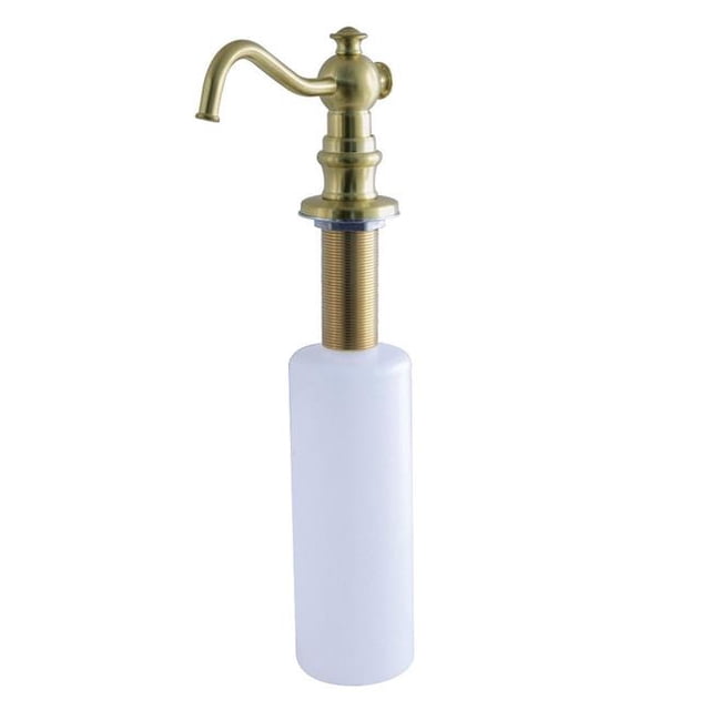 Kingston Brass SD7607 Distributeur de Savon en Métal à Buse Courbée Laiton Brossé