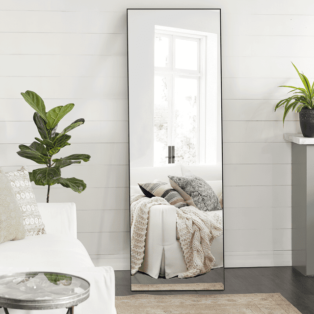 NeuType Full Length Floor Mirror Rectangular Black 47"x16"