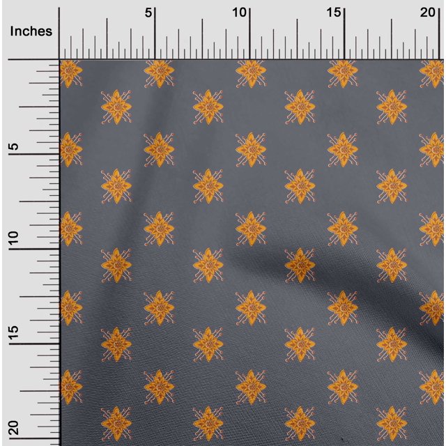 oneOone Silk Tabby Fabric Floral Block Fabric Prints By Yard 42 Inch Wide