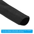 thumbnail image 3 of Unique Bargains 1.4' ID 10FT Nylon Protective Hose Sleeve, Cable Cover Sheath Protection, Black, 3 of 4