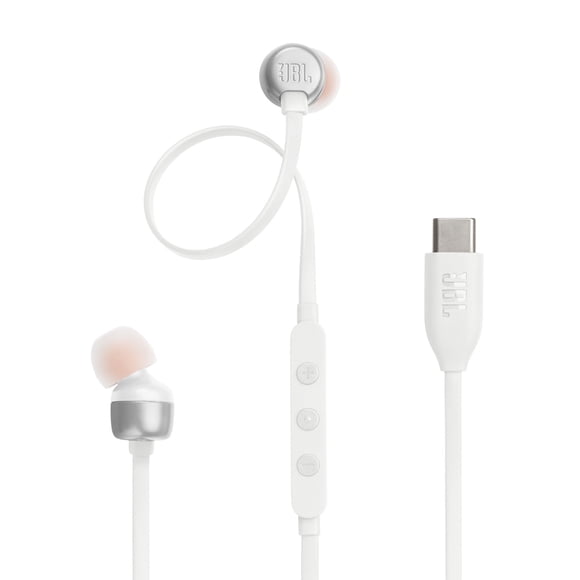 JBL Tune 310C USB Wired Hi-Res In-Ear Headphones - White
