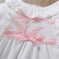 thumbnail image 4 of Newborn Baby Girl Clothes 3D Flower Romper Jumpsuit Long Sleeve Ruffled Footie Bodysuit Hat Outfit Set 2PCS, 4 of 5