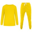 thumbnail image 4 of IROINNID Survêtement pour Femmes Ensemble 2 Pcs Liquidation Manches à Épaules Tombantes Chandail Uni Ample Manches Longues Col Rond Hauts/chemise Ensemble Ensemble Athlétique, Jaune, 4 of 7