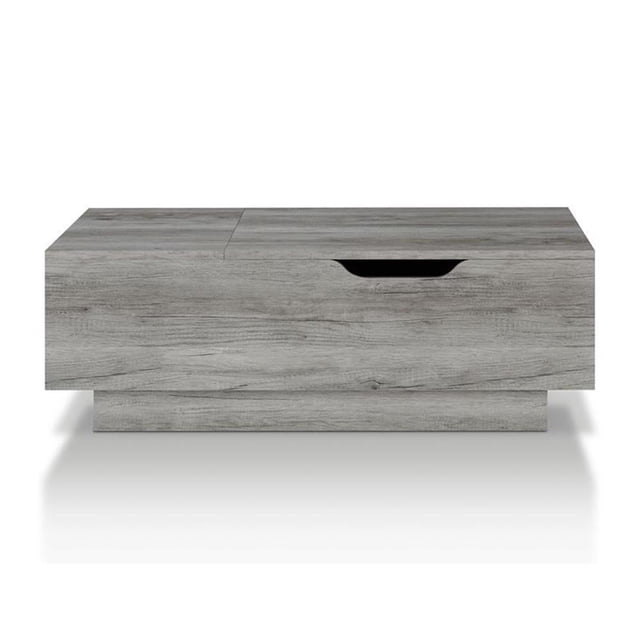 Bowery Hill Table Basse à Plateau Relevable en Bois, Chêne Gris Vintage
