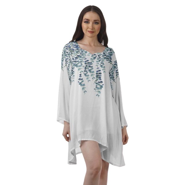 Moomaya Robe de Cocktail Imprimée à Manches Longues Tenues de Noël Robe Courte pour les Fêtes
