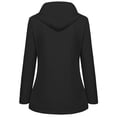 thumbnail image 2 of Aqestyerly Women Raincoat Windproof Hooded Jacket Outdoor Solid Color Lightweight Rain Jacket With Pockets, 2 of 6