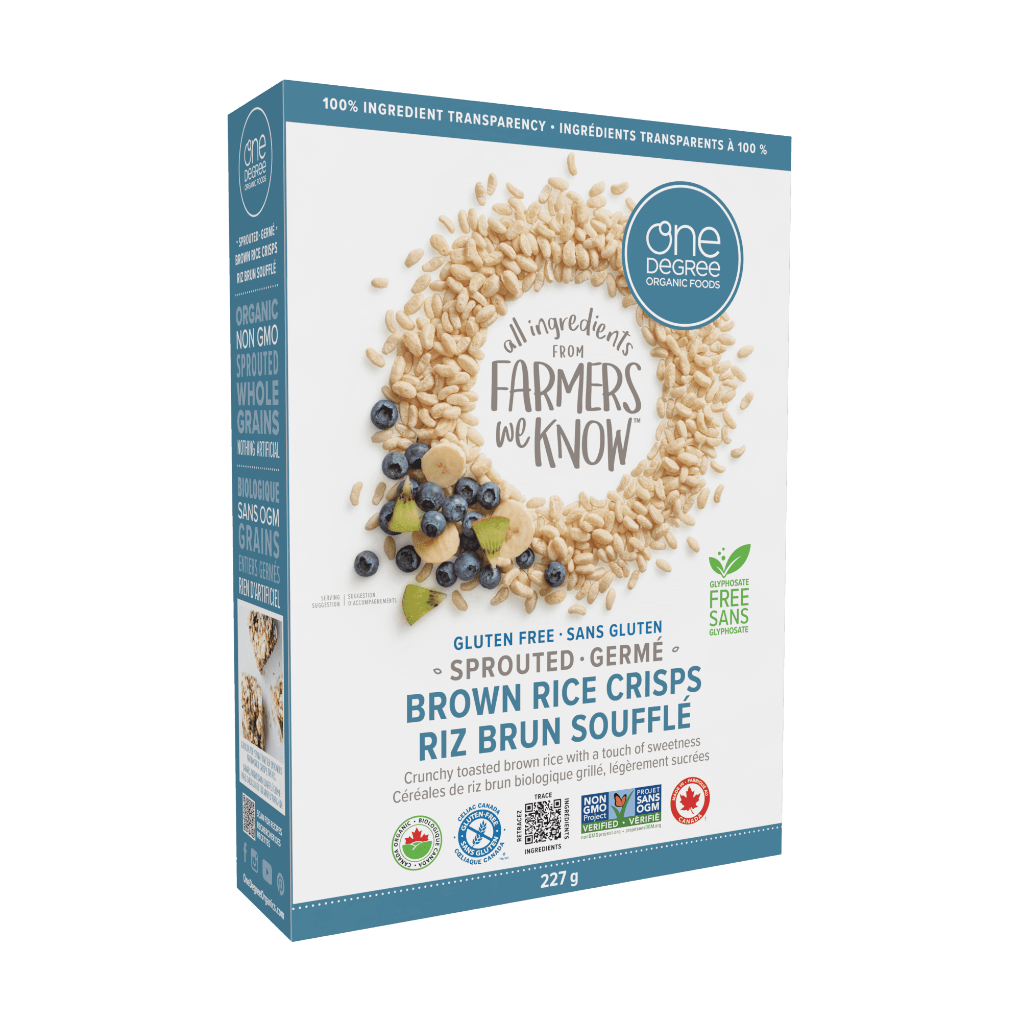 One Degree - Veganic Sprouted Brown Rice Crisps Cereal