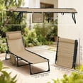 thumbnail image 3 of Outsunny Chaise Longue Pliante, Chaise de Bronzage Inclinable avec Dossier Réglable, 3 of 10